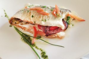 Fish with Pesto Drizzle